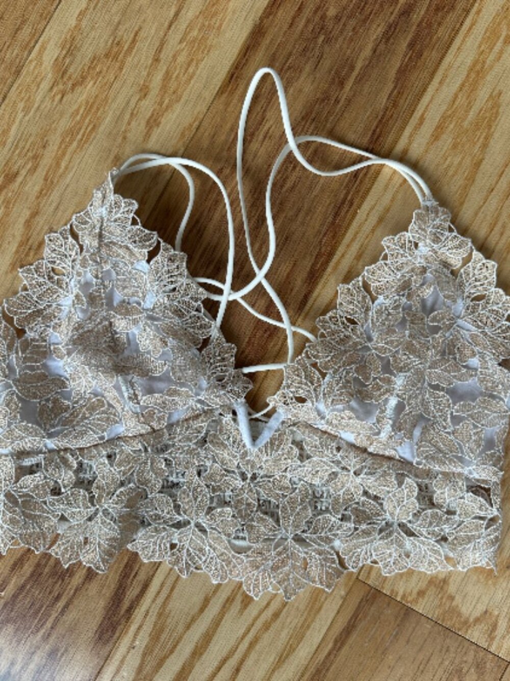 Free People Gold Lace Bralette